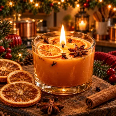 Vela de laranja com cravo